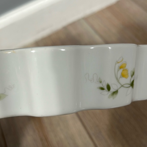 Stafford 1986 Porcelain Meadow Flowers Pie Plate Quiche Dish Ovenware Porcelain - Picture 10 of 11